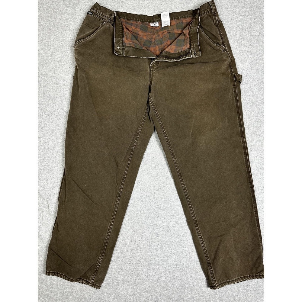 Sorel Pants Mens 44x34‎ Brown Flannel Lined Carpenter Workwear Canvas Twill